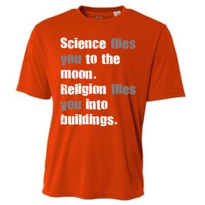 Science Flies You To The Moon Cooling Performance Crew T-Shirt