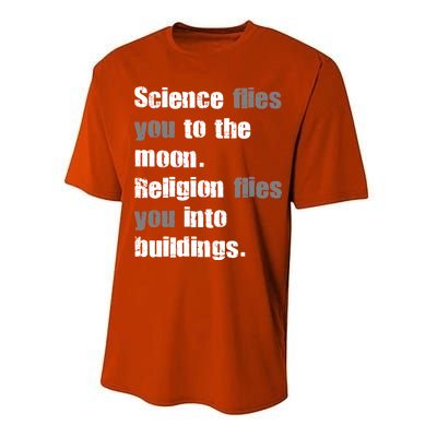 Science Flies You To The Moon Performance Sprint T-Shirt