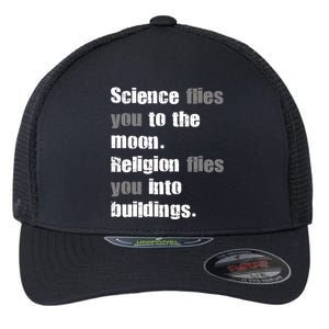 Science Flies You To The Moon Flexfit Unipanel Trucker Cap