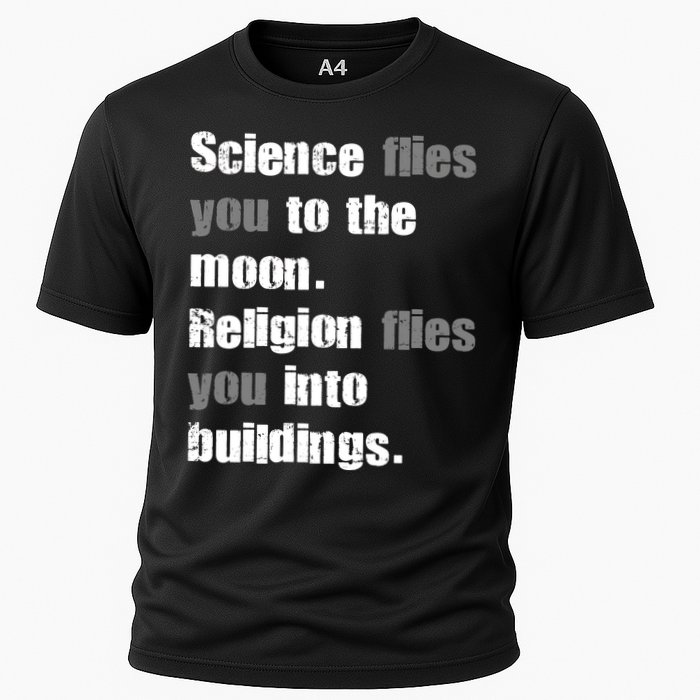 Science Flies You To The Moon Cooling Performance Crew T-Shirt