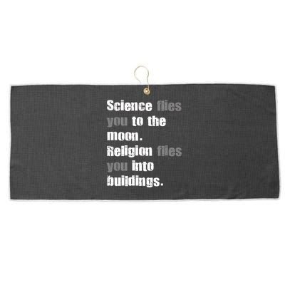 Science Flies You To The Moon Large Microfiber Waffle Golf Towel