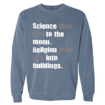 Science Flies You To The Moon Garment-Dyed Sweatshirt