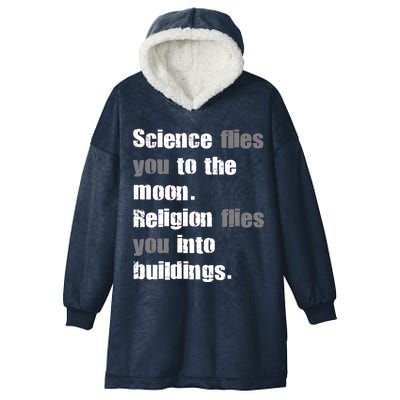 Science Flies You To The Moon Hooded Wearable Blanket