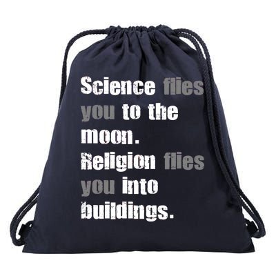 Science Flies You To The Moon Drawstring Bag