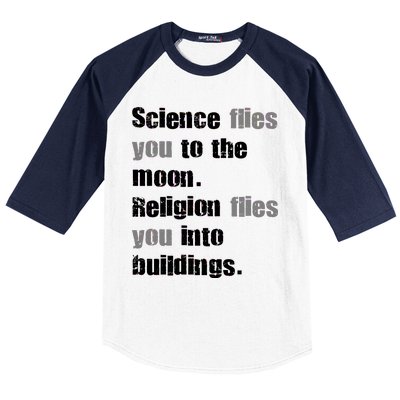 Science Flies You To The Moon Baseball Sleeve Shirt