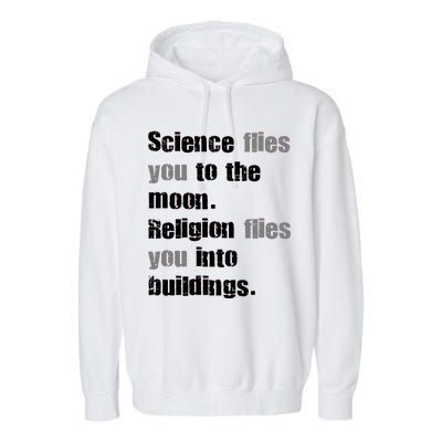 Science Flies You To The Moon Garment-Dyed Fleece Hoodie