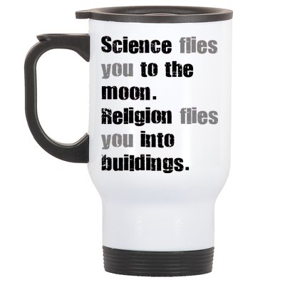 Science Flies You To The Moon Stainless Steel Travel Mug