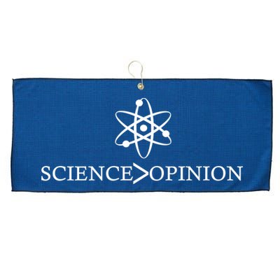 Science is Greater Than Opinion Large Microfiber Waffle Golf Towel