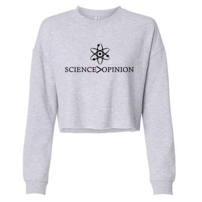 Science is Greater Than Opinion Cropped Pullover Crew