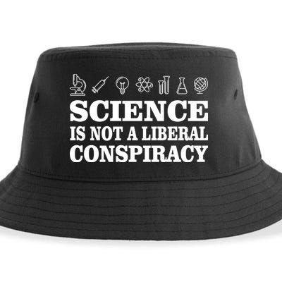 Science Is Not A Liberal Conspiracy Sustainable Bucket Hat