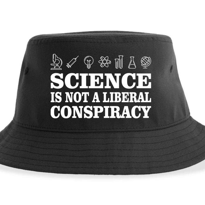 Science Is Not A Liberal Conspiracy Sustainable Bucket Hat