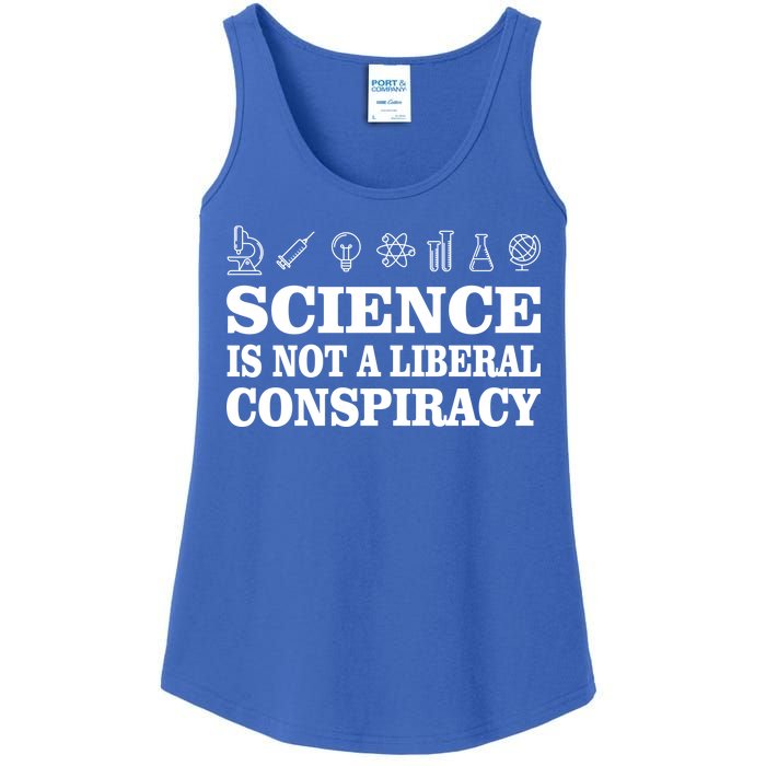 Science Is Not A Liberal Conspiracy Ladies Essential Tank