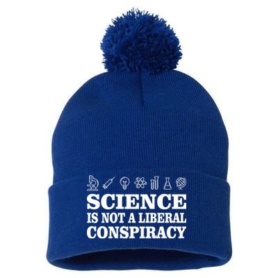 Science Is Not A Liberal Conspiracy Pom Pom 12in Knit Beanie
