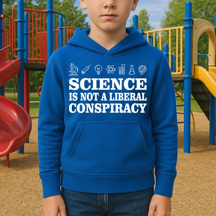 Science Is Not A Liberal Conspiracy Kids Hoodie