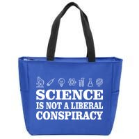 Science Is Not A Liberal Conspiracy Zip Tote Bag