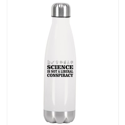 Science Is Not A Liberal Conspiracy Stainless Steel Insulated Water Bottle