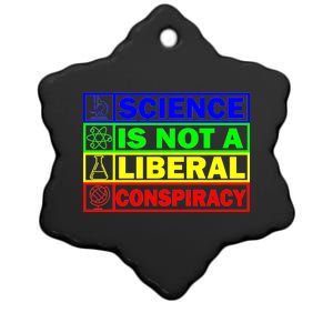 Science Is Not A Liberal Conspiracy Funny Ceramic Star Ornament