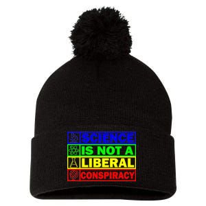 Science Is Not A Liberal Conspiracy Funny Pom Pom 12in Knit Beanie