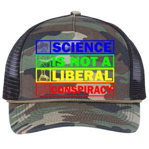 Science Is Not A Liberal Conspiracy Funny Retro Rope Trucker Hat Cap