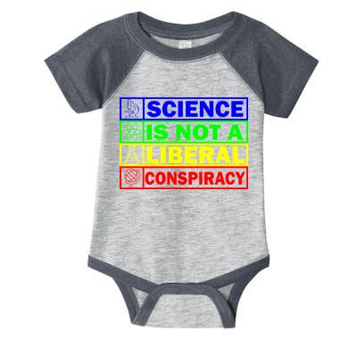 Science Is Not A Liberal Conspiracy Funny Infant Baby Jersey Bodysuit