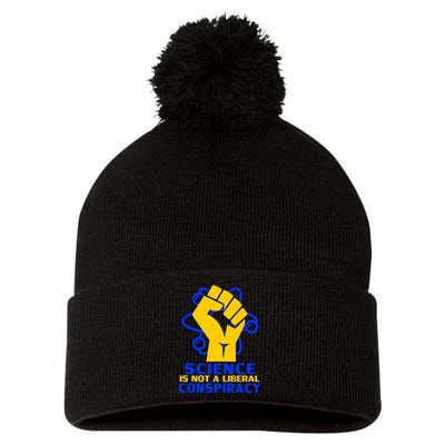 Science is not A Liberal Conspiracy Resist Resistance Pom Pom 12in Knit Beanie