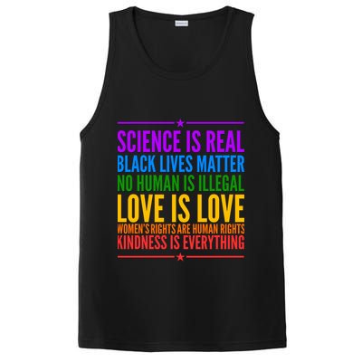 Science Is Real Black Lives Matter Love Is Love PosiCharge Competitor Tank