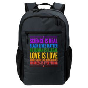 Science Is Real Black Lives Matter Love Is Love Daily Commute Backpack