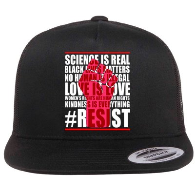 Science Is Real Resist Quote Flatbill Hat