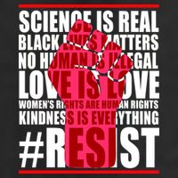 Science Is Real Resist Quote Golf Towel