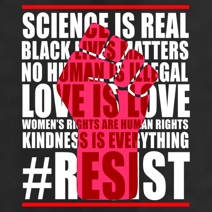 Science Is Real Resist Quote Golf Towel