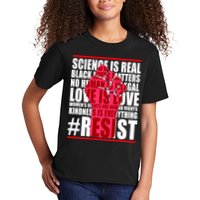 Science Is Real Resist Quote Kids T-Shirt