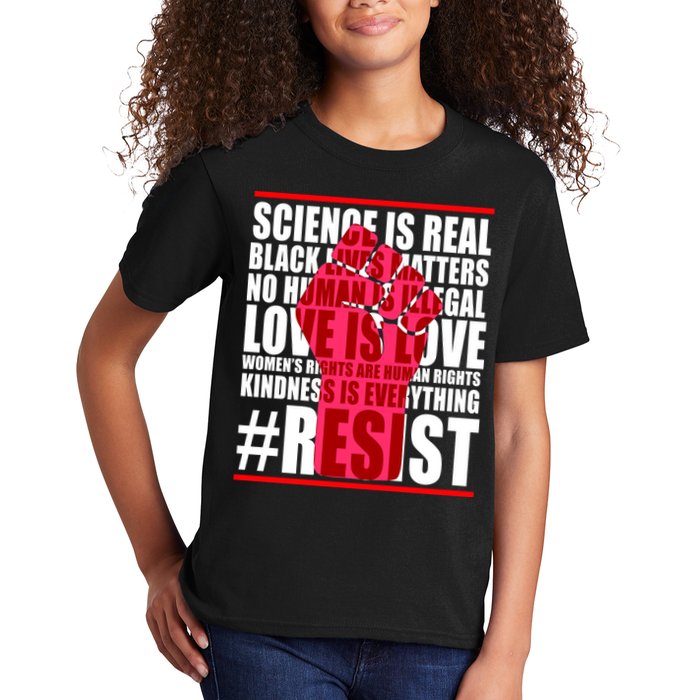 Science Is Real Resist Quote Kids T-Shirt