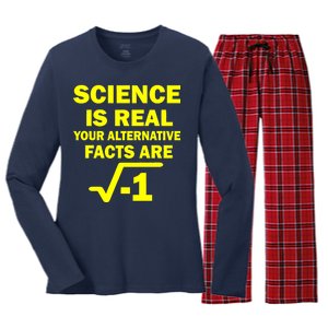 Science Is Real Your Alternative Facts Are Women's Long Sleeve Flannel Pajama Set 