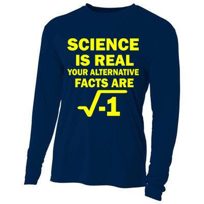 Science Is Real Your Alternative Facts Are Cooling Performance Long Sleeve Crew