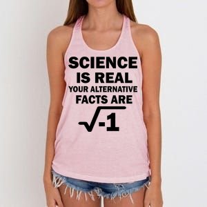 Science Is Real Your Alternative Facts Are Women's Knotted Racerback Tank