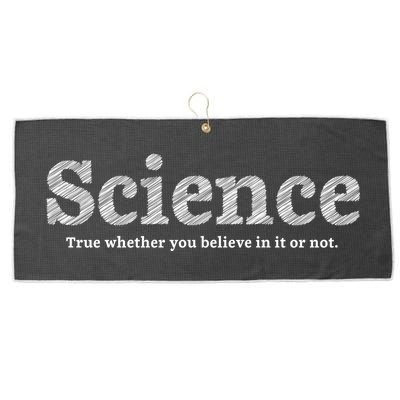 Science Is True Large Microfiber Waffle Golf Towel