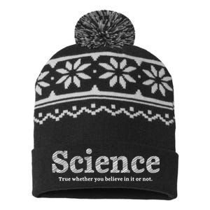 Science Is True USA-Made Snowflake Beanie