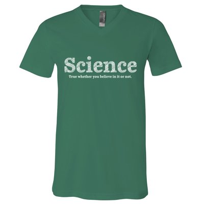 Science Is True V-Neck T-Shirt