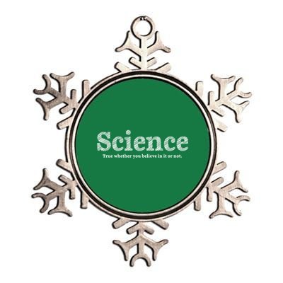 Science Is True Metallic Star Ornament