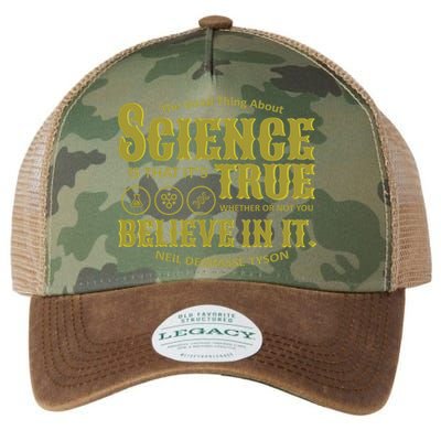 Science Is True Whether You Believe It or Not Legacy Tie Dye Trucker Hat