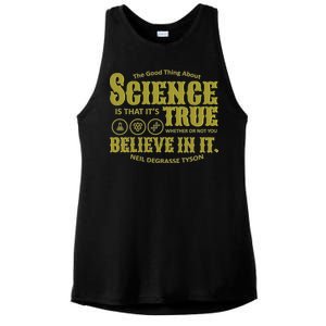 Science Is True Whether You Believe It or Not Ladies PosiCharge Tri-Blend Wicking Tank