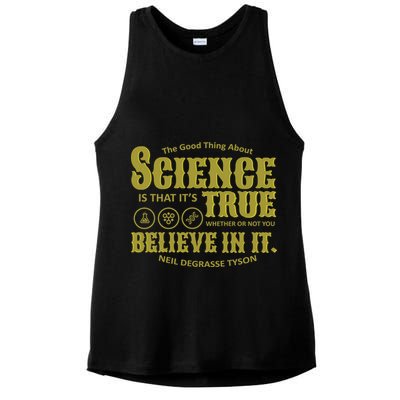 Science Is True Whether You Believe It or Not Ladies PosiCharge Tri-Blend Wicking Tank