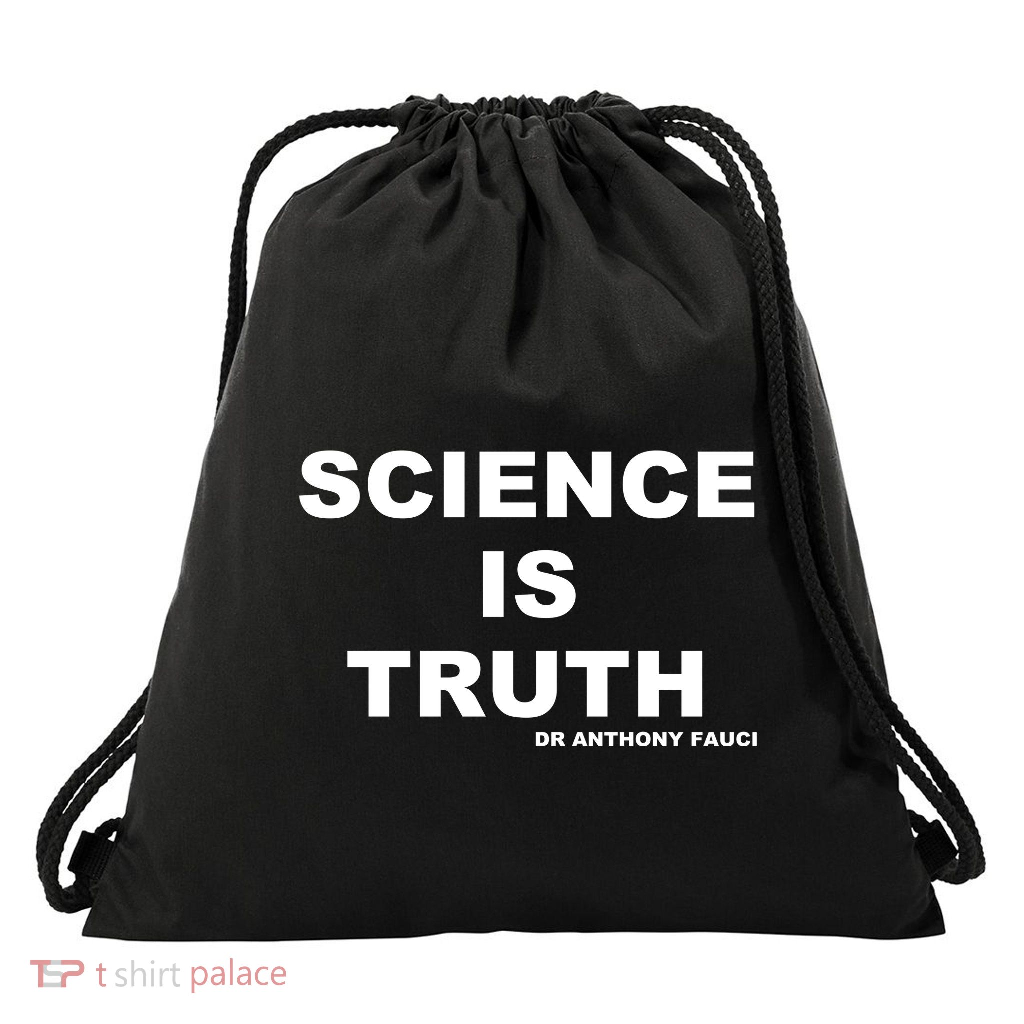 Science Is Truth Dr Anthony Fauci Drawstring Bag