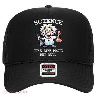 Science It's Like Magic But Real High Crown Mesh Back Trucker Hat