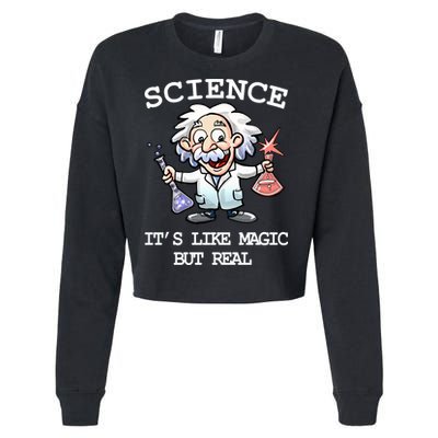 Science It's Like Magic But Real Cropped Pullover Crew