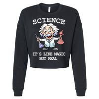 Science It's Like Magic But Real Cropped Pullover Crew