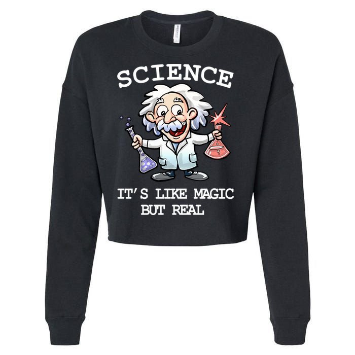 Science It's Like Magic But Real Cropped Pullover Crew