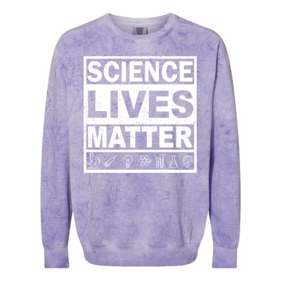 Science Lives Matter Colorblast Crewneck Sweatshirt