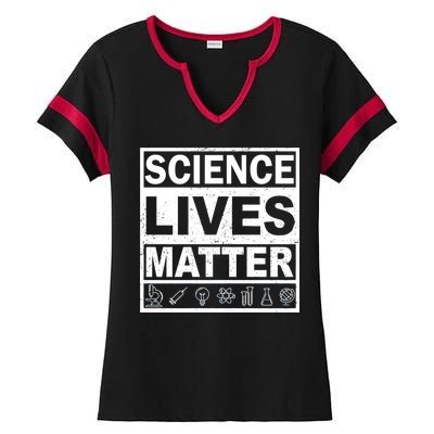 Science Lives Matter Ladies Halftime Notch Neck Tee