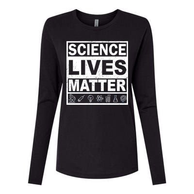 Science Lives Matter Womens Cotton Relaxed Long Sleeve T-Shirt